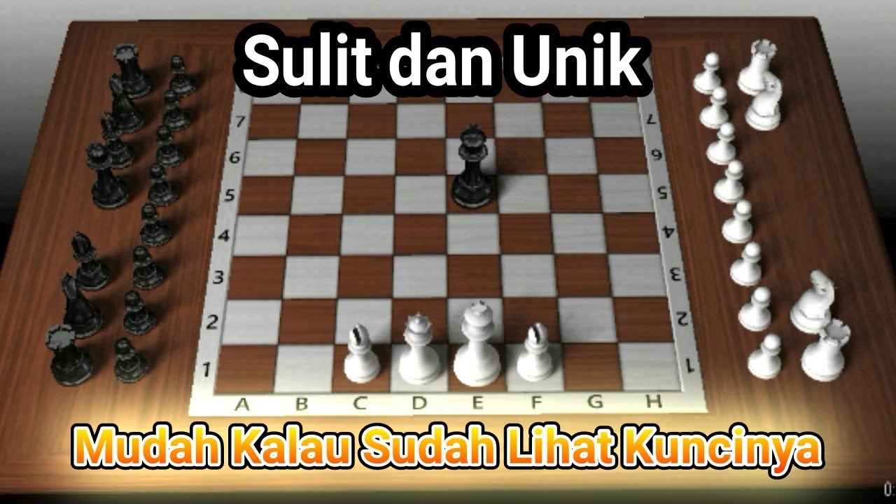 Posisi Berjejer Siap Terkam Raja Hitam 3 Langkah Mat // Problem Catur Unik