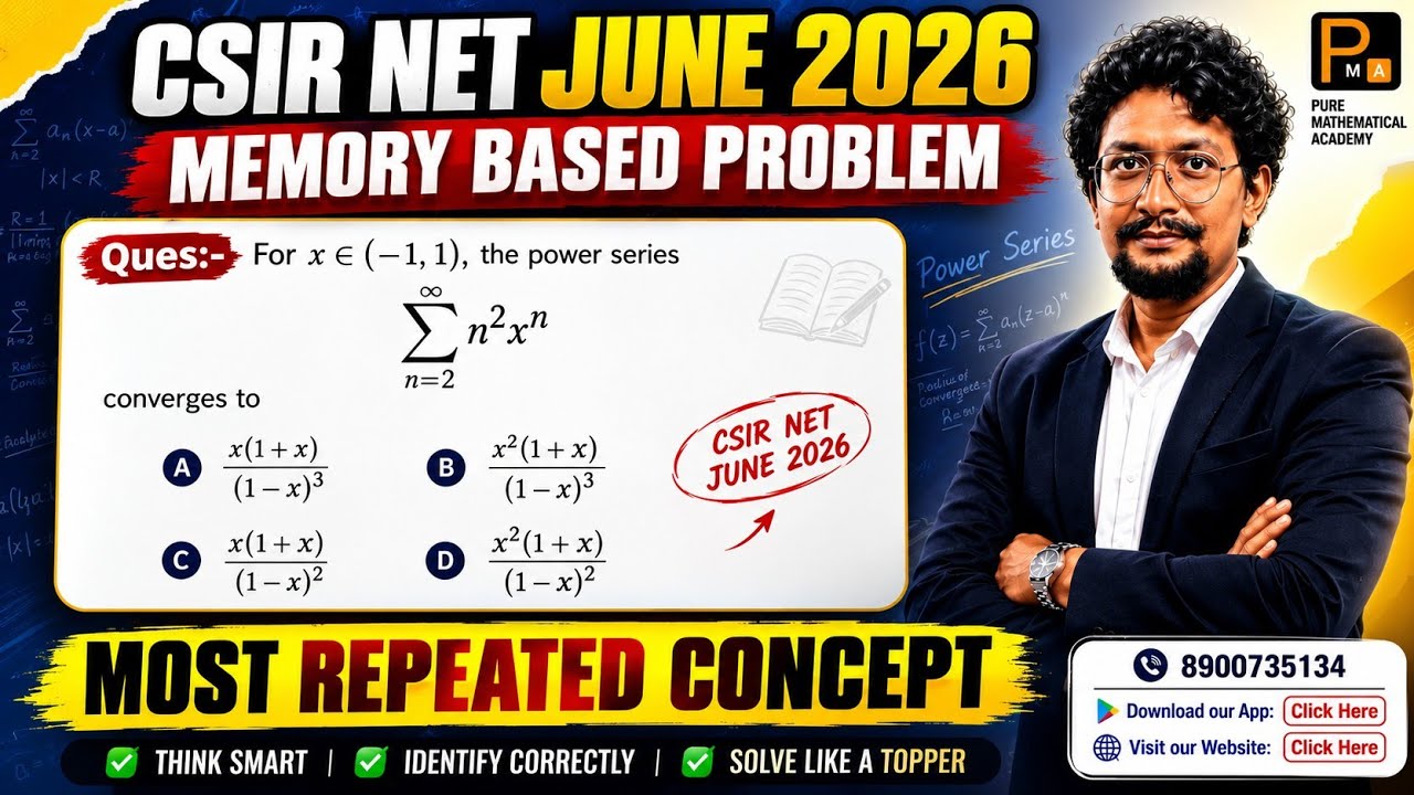Power Series Memory-Based Question | CSIR NET June 2026 Mathematics Solution | Real Analysis