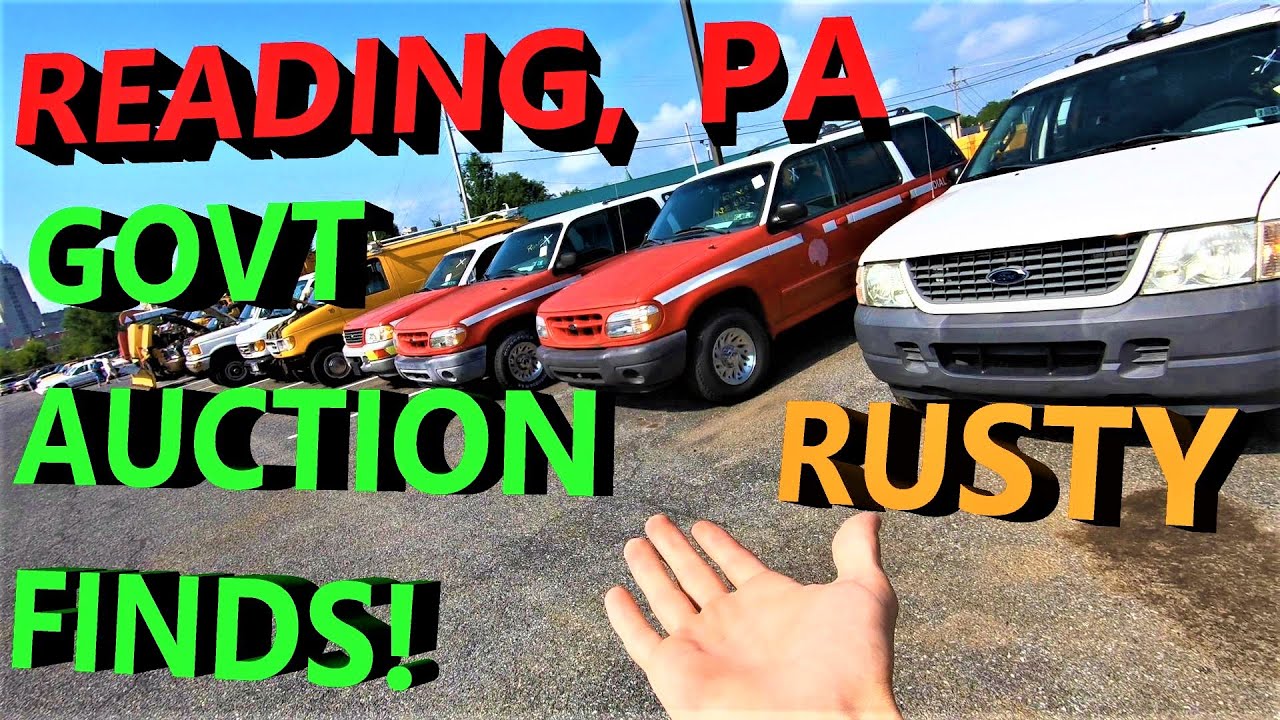 Pennsylvania Government Vehicle Auction! Public Works Reading, PA - Cars, Vans and Trucks!