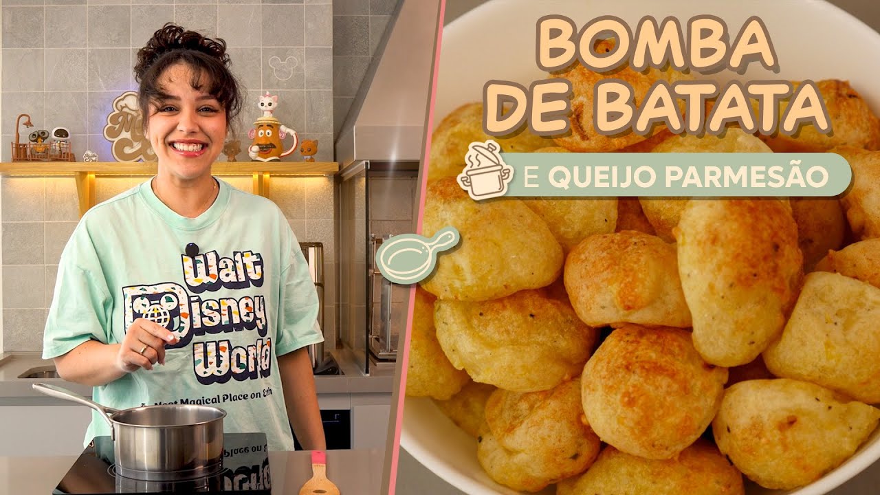 Bomba de batata com queijo - Maethe Chef