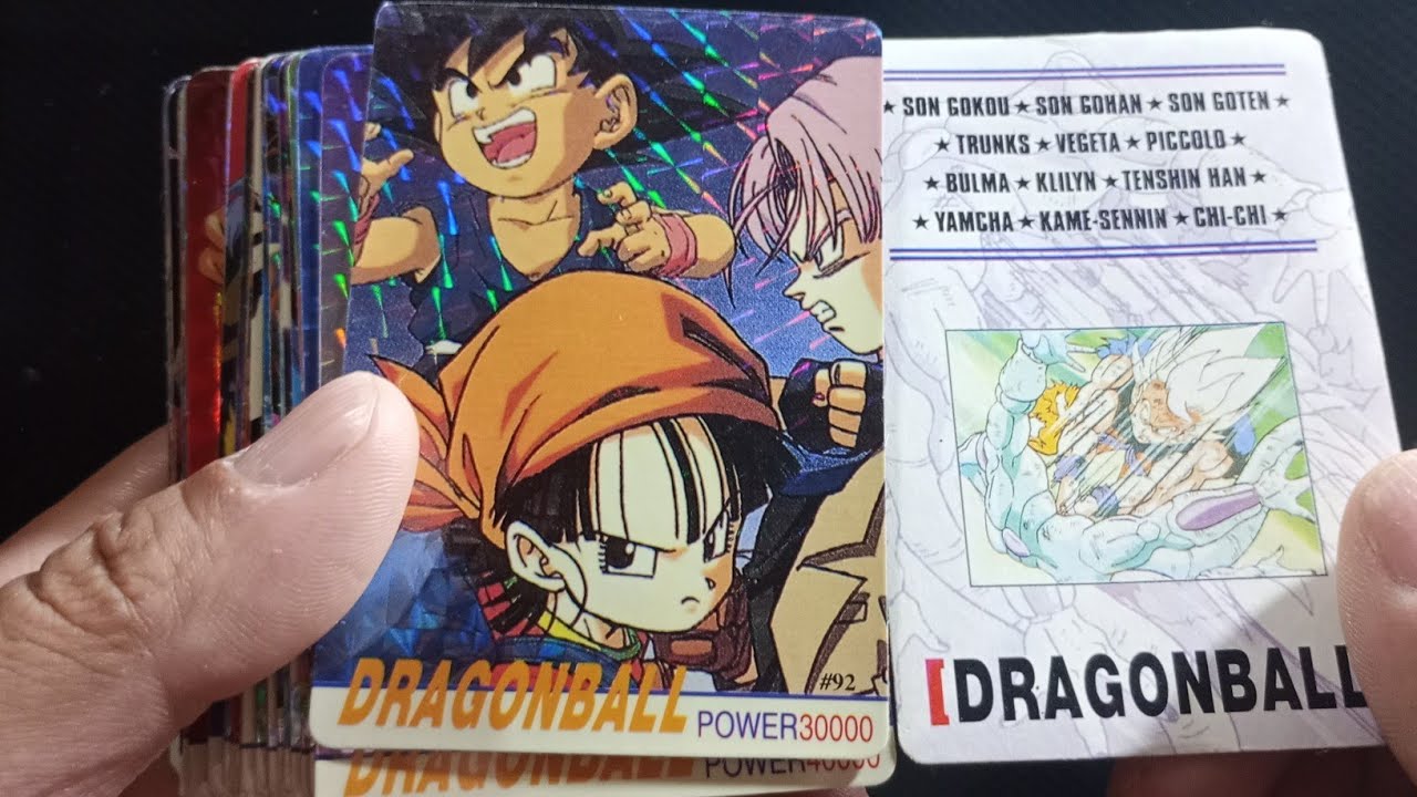 Cartas dragon ball z power fino de la 91 a la 135.