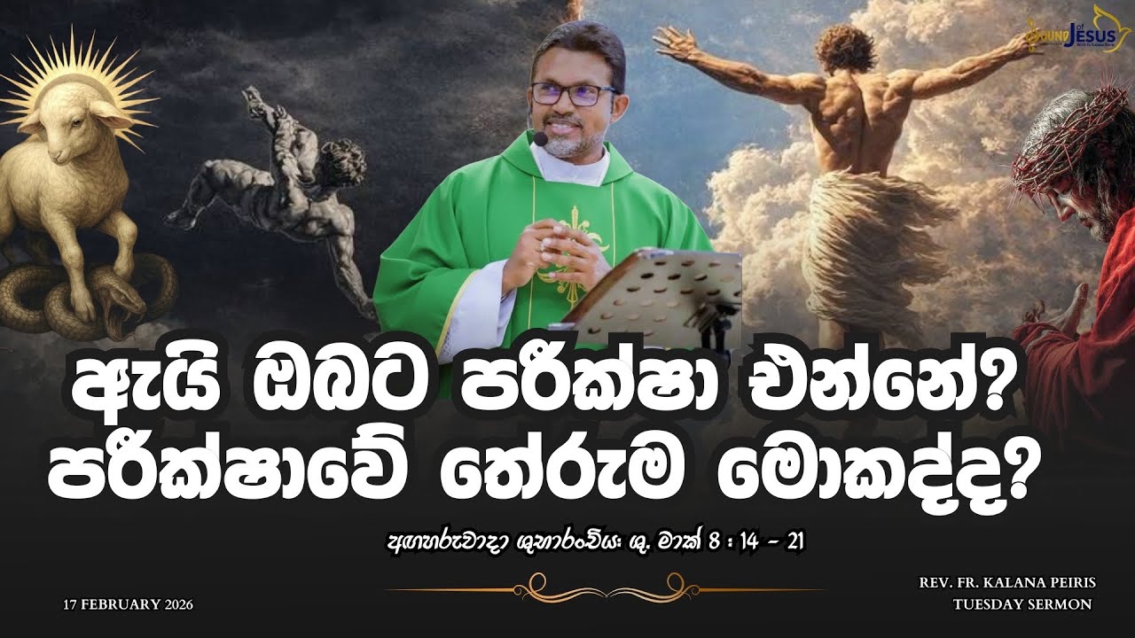 ඇයි ඔබට පරීක්ශා එන්නේ? පරීක්ශාවේ තේරුම මොකද්ද? Tuesday Sermon | Rev. Fr. Kalana Peiris