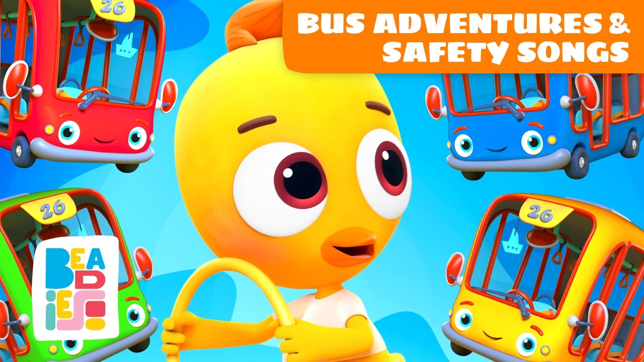 Bus Adventures & Safety Songs for Kids 🚌🚗 | Beadies Best Kids Songs & Nursery Rhymes