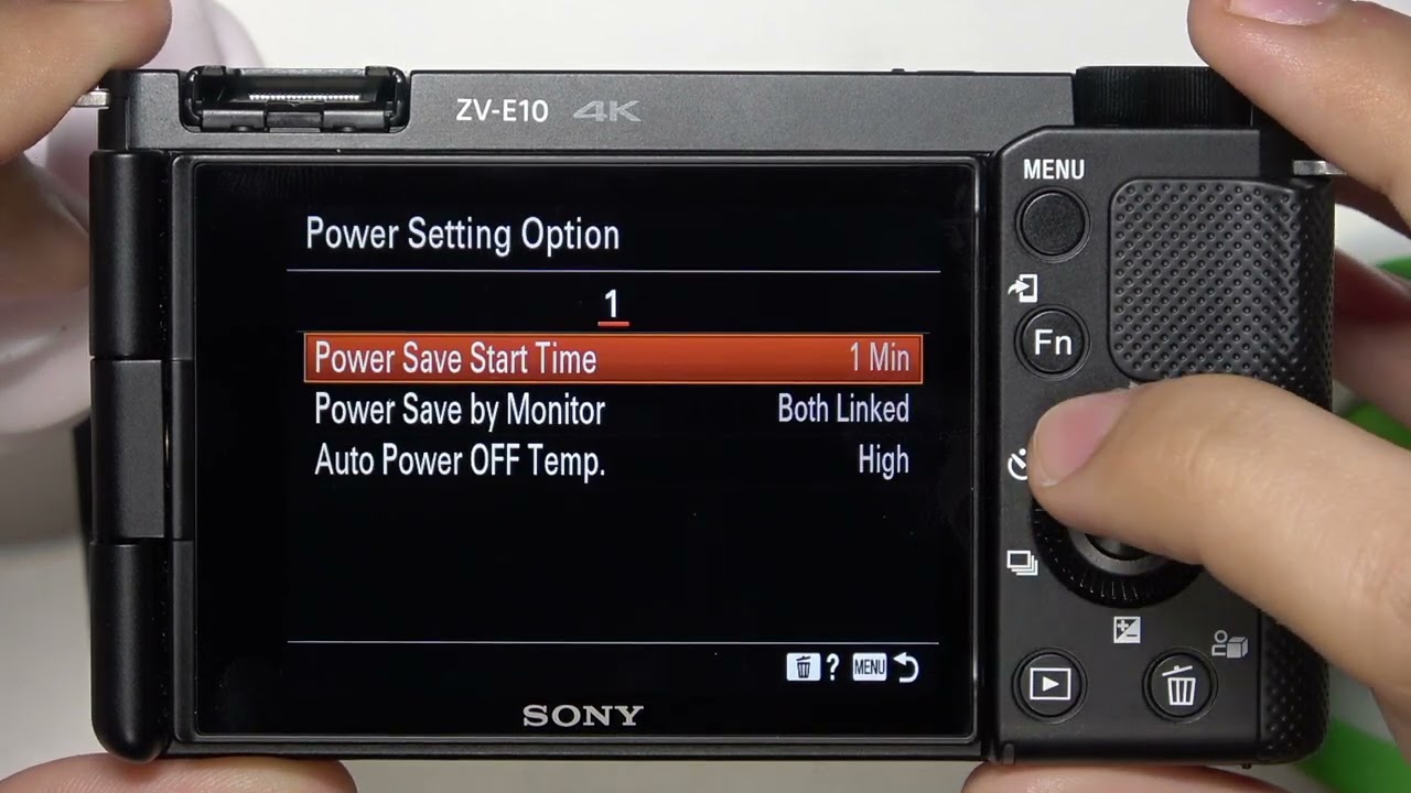 SONY ZV-E10 &ndash; How to Find Power Setting Option
