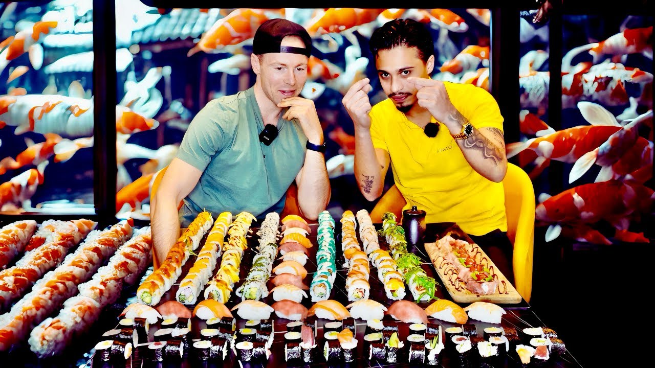 Erhalte ich LEBENSLANG KOSTENLOSES SUSHI? 90 Minuten Zeit für Santo Food Challenge | BigMeatsFood