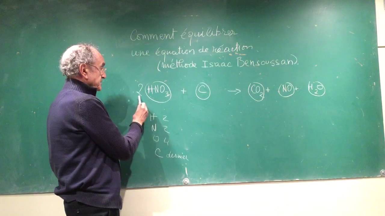 Isaac explique - Méthode pour balancer (équilibrer) l'équation d'une réaction chimique