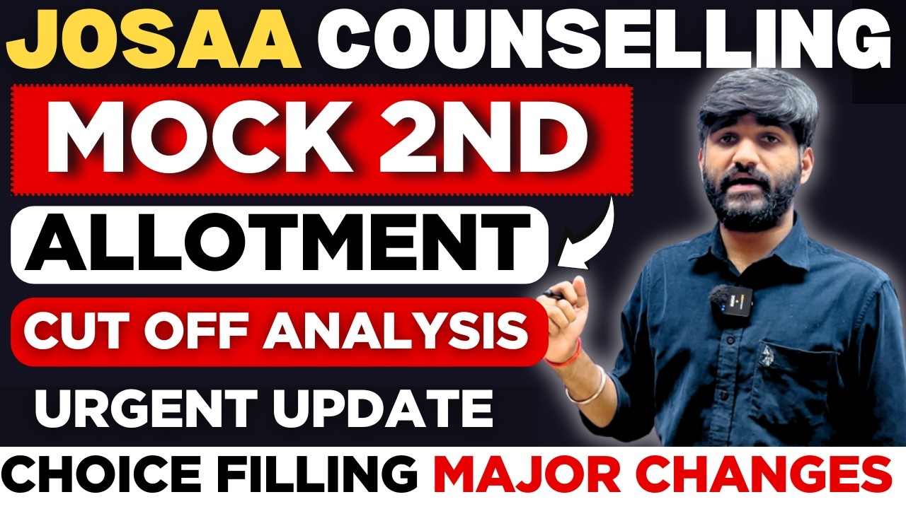 Shocking Cutoff JoSAA Mock Round 2 Cutoff OUT✅ | Cut off Mock Seat Allotment JoSAA 2026 #josaa