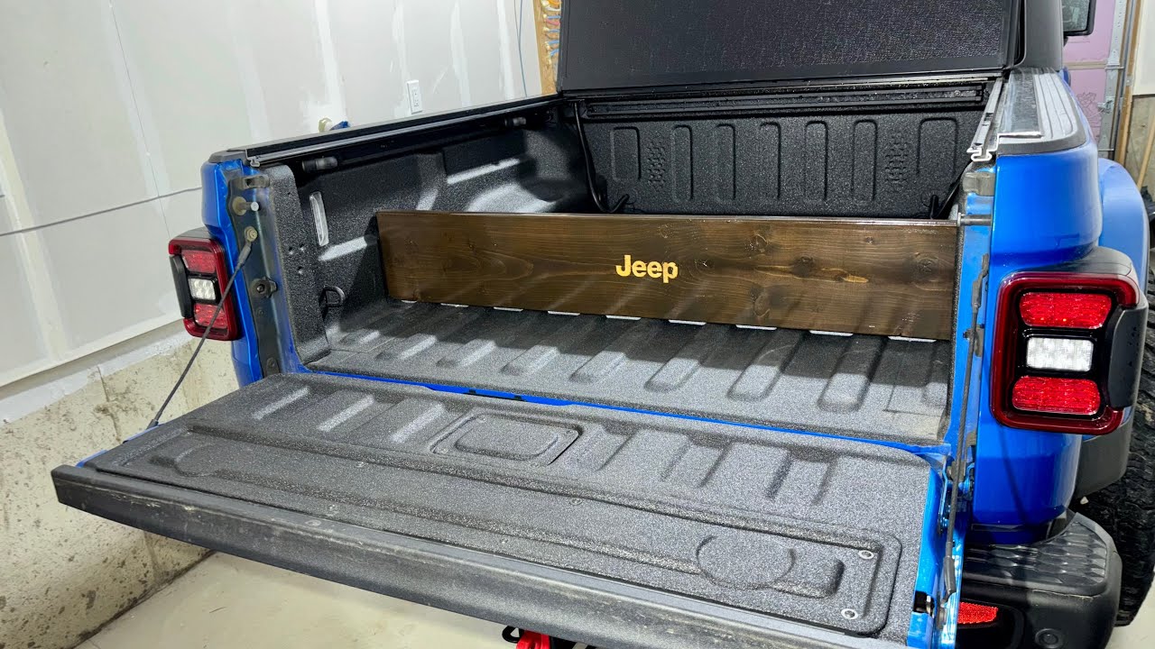 Making A Custom Cargo Divider For My Jeep Gladiator From Scratch + More Garage Upgrades