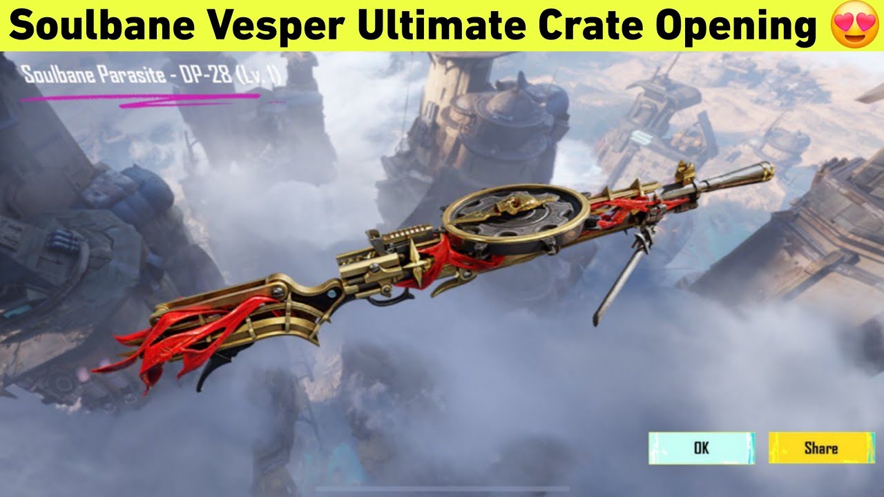 😍Soulbane Ultimate Crate Opening BGMI |Soulbane Parasite DP-28 Crate Opening |New Ultimate Spin BGMI