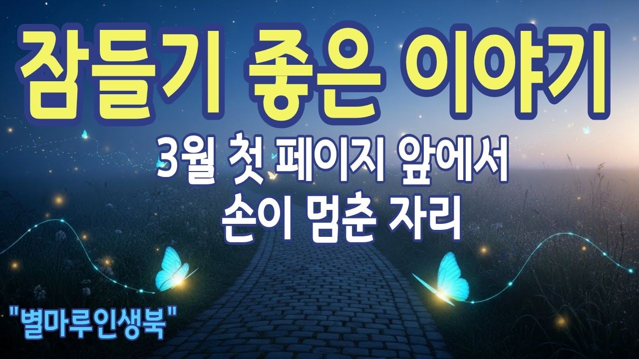 [잠들기좋은이야기] 3월 첫 페이지, 손이 멈춘 자리 | 별마루인생북 | 라디오북