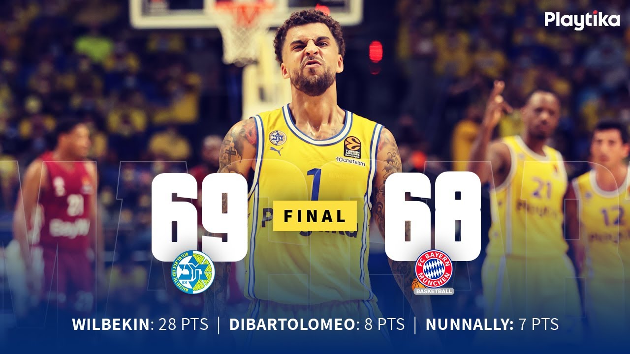 Highlights: Maccabi Playtika Tel Aviv - Bayern Munich 69:68 - תקציר הניצחון של מכבי על באיירן