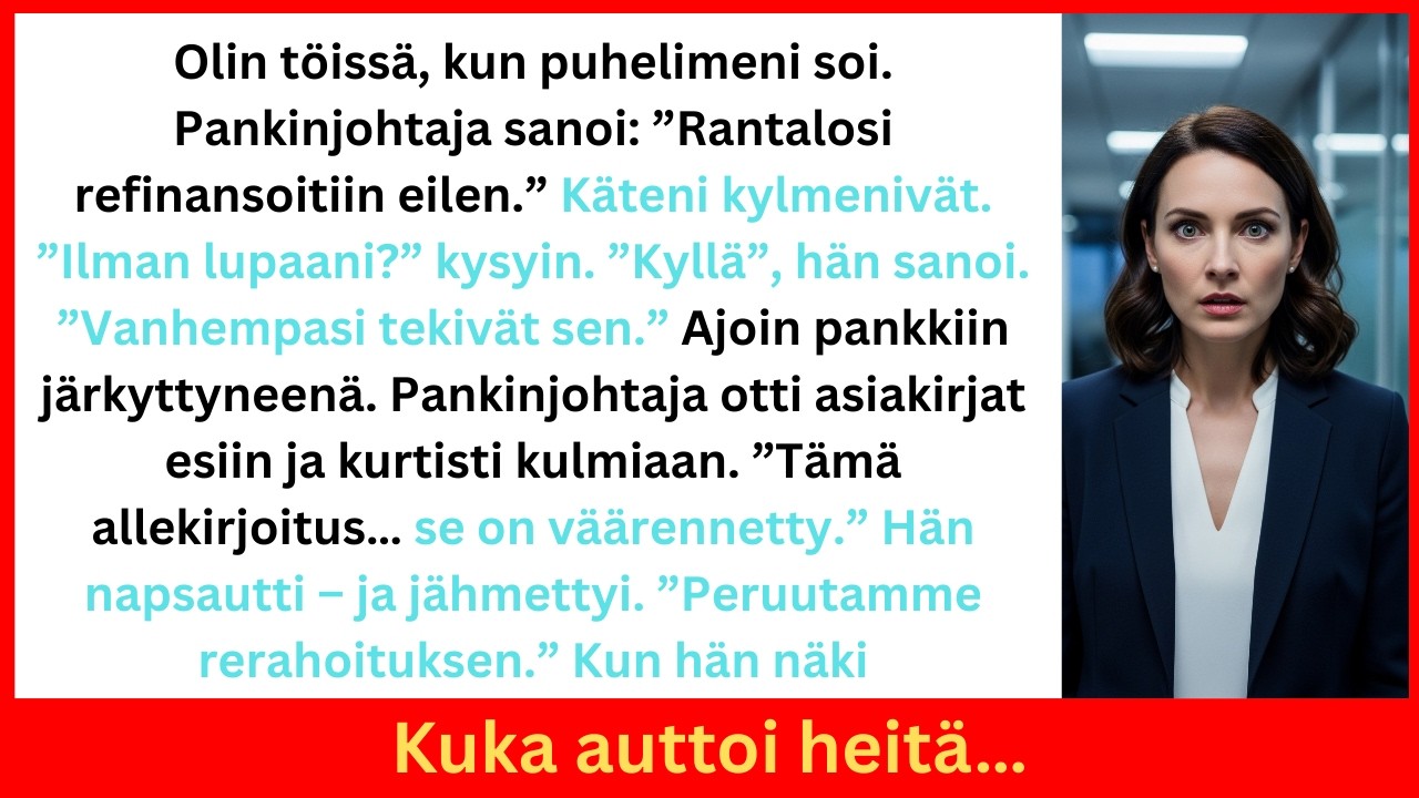 Vanhempani refinansoivat rantahuvilani ilman lupaa – järkyttävät uutiset tulivat