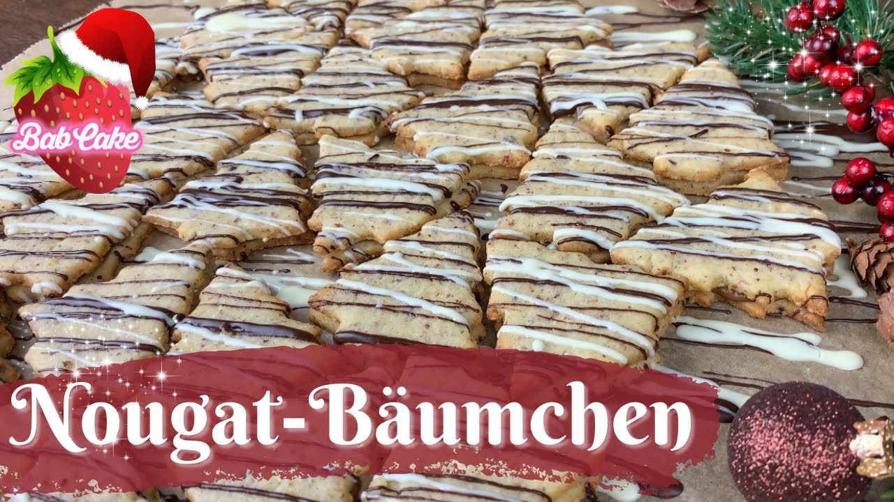 Nougat-Bäumchen / nussig, mürbe und soo gut / unwiderstehlich leckere Weihnachtsplätzchen / BabCake