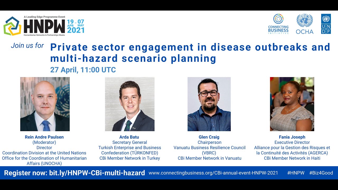 Private Sector Engagement in Disease Outbreaks and Multi hazard Scenario Planning