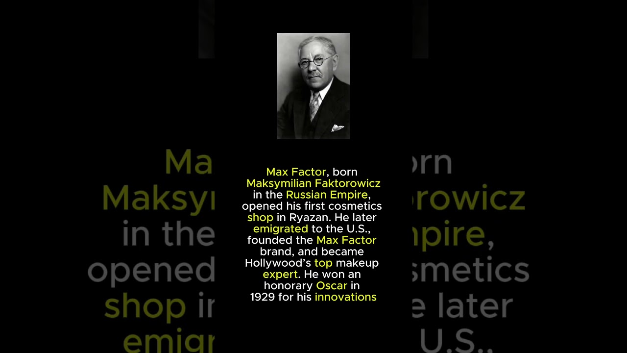 Max Factor: from a small Russian shop to Oscar-winning makeup