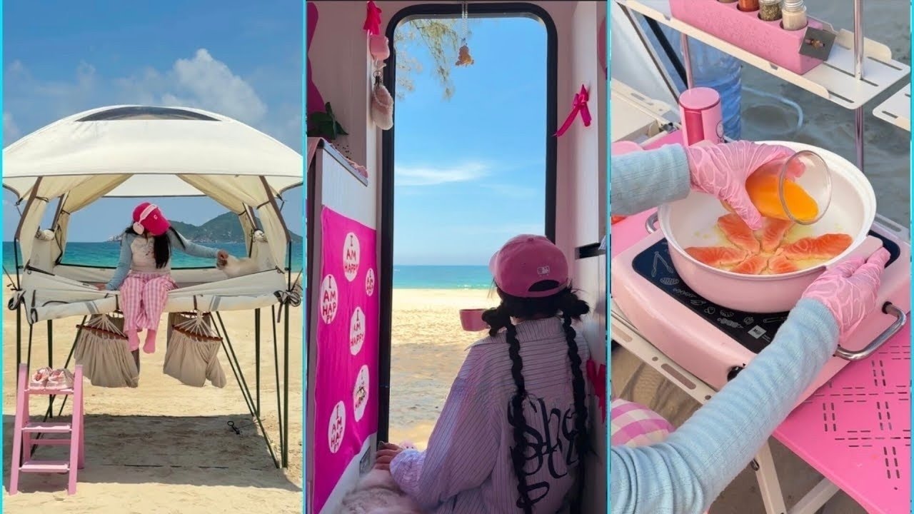 Immersive Tram Camping⛺ | Lazy woman Duplex Tent exquisite camping✨