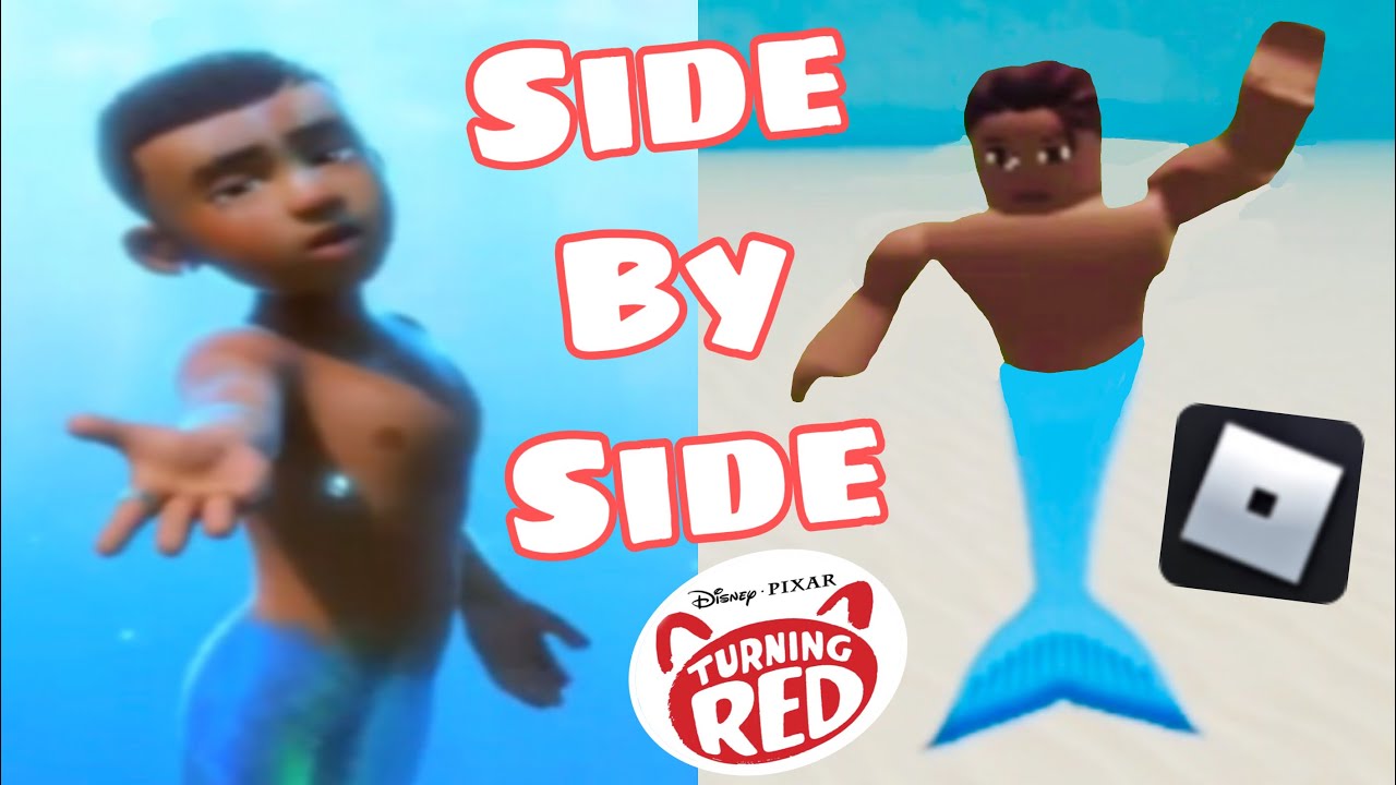 Roblox Disney Pixar Turning Red Robaire Merman Day Dream Short Film Side By Side