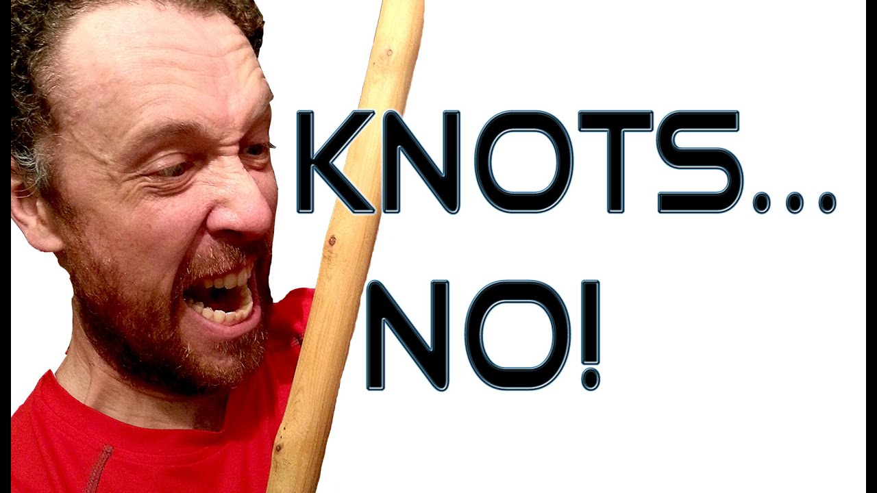 How to make a Yew English Longbow, series, Dealing with Knots