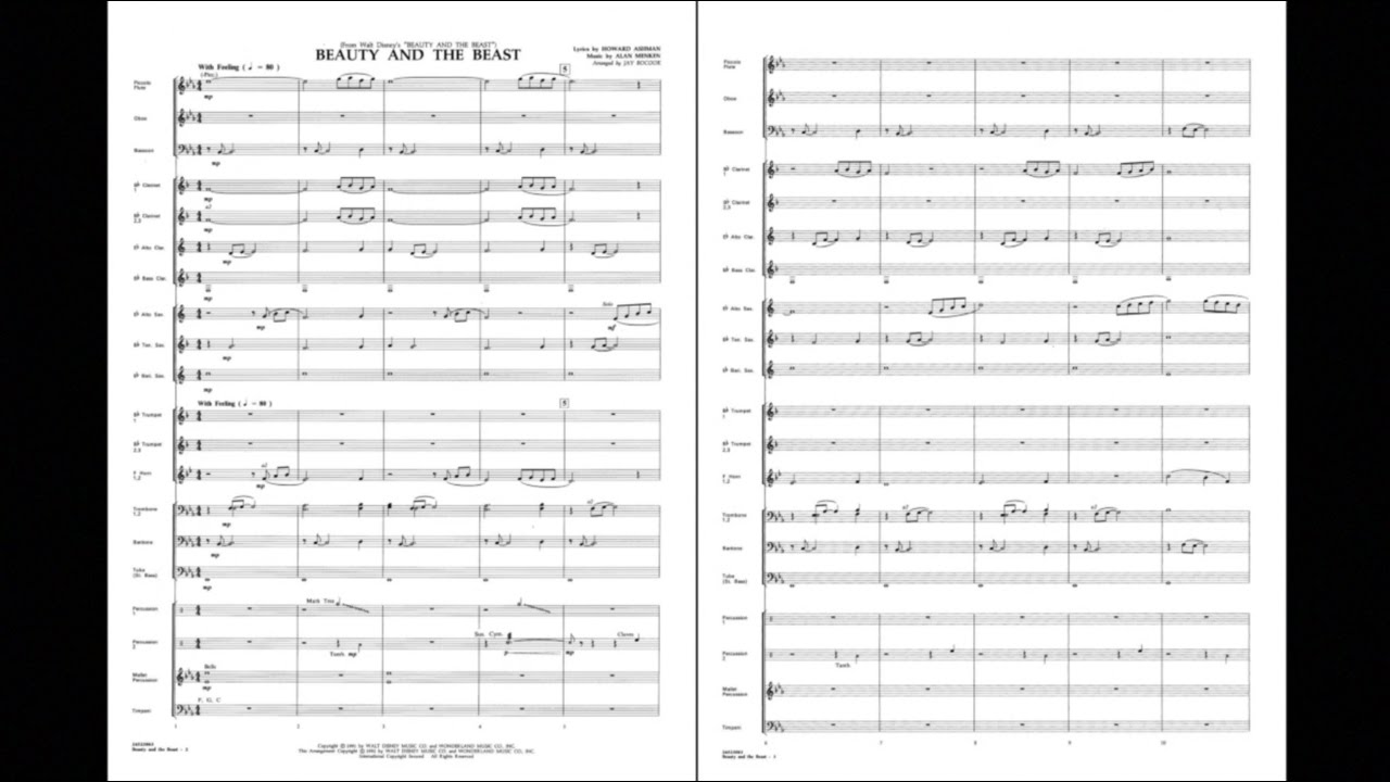 Beauty and the Beast arranged by Jay Bocook