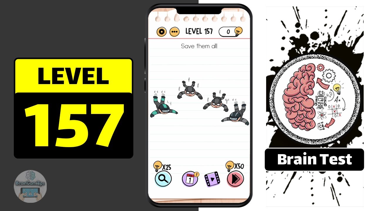 Brain Test Level 157 Walkthrough