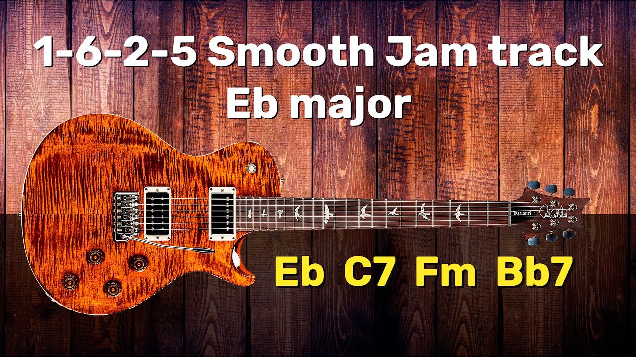 1-6-2-5 smooth jazz backing track in Eb | Chill Grove