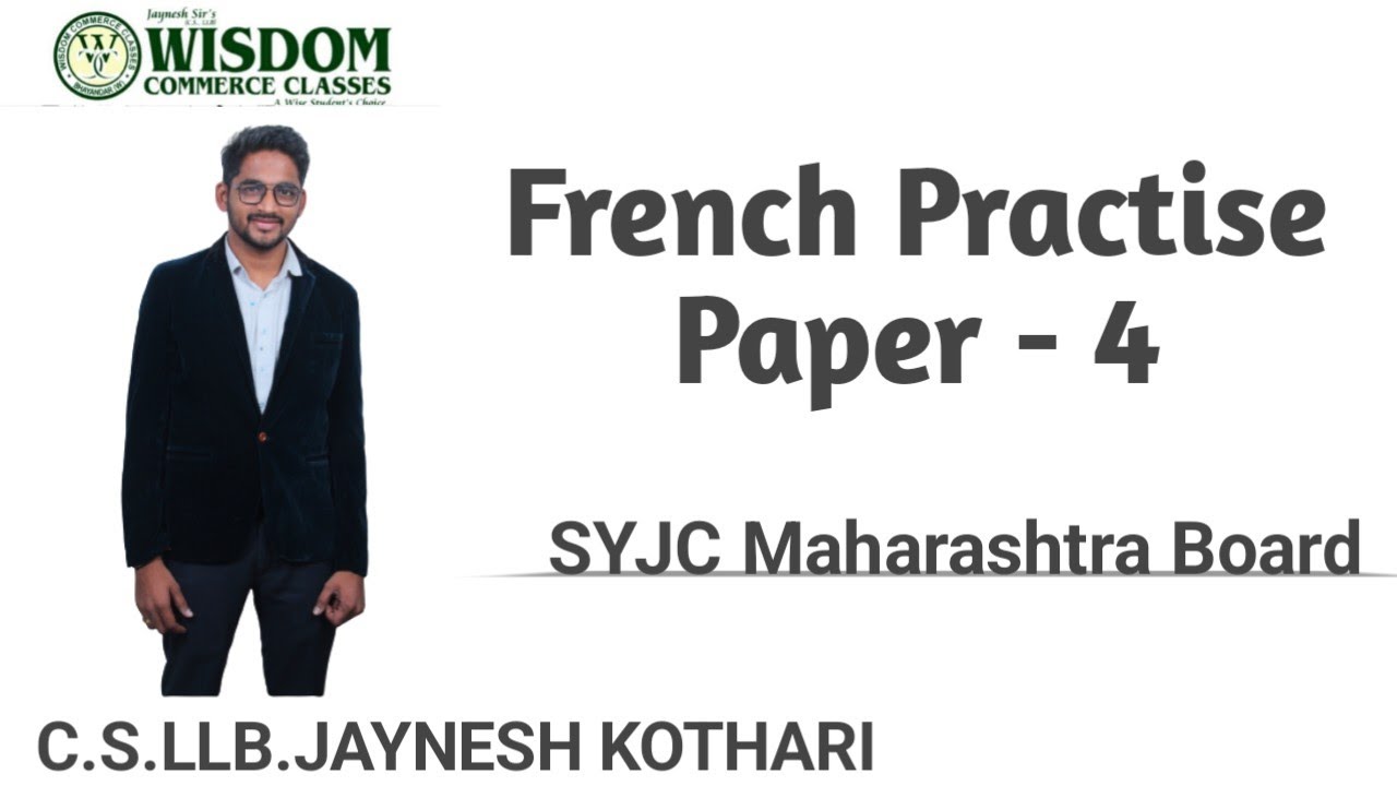 French Paper Practise- 4 || Board Exam || SYJC HSC II Paper 9