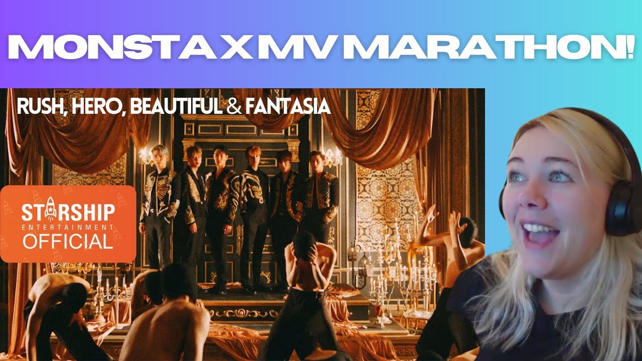 MONSTA X (rush, hero, beautiful & fantasia) MV REACTION!