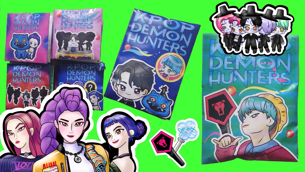 💕Paper DIY💕 KPop Demon Hunters Blindbag Game Book Compilation Tutorial✂️ 케이팝 데몬헌터스 블라인드백 게임북 ASMR