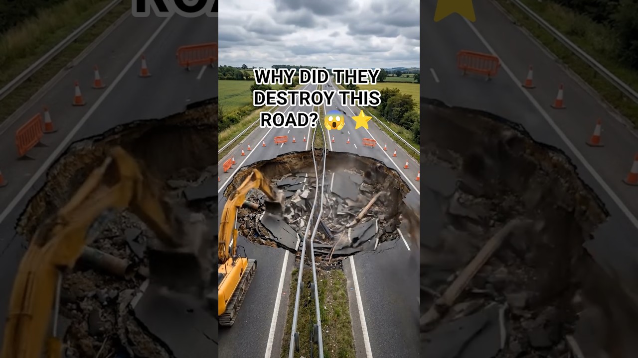 Why Did They Destroy This Highway? 😱 Massive Road Demolition #shorts