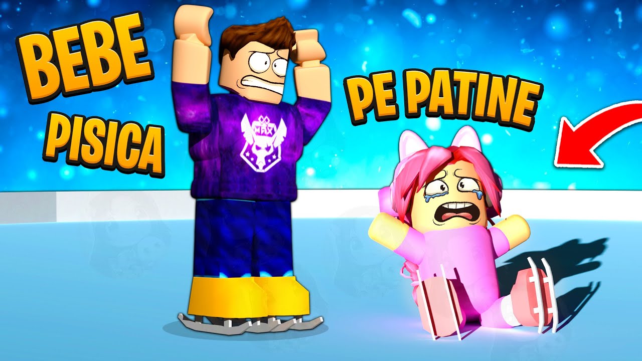 BEBE PISICA la PATINOAR...CADE ?