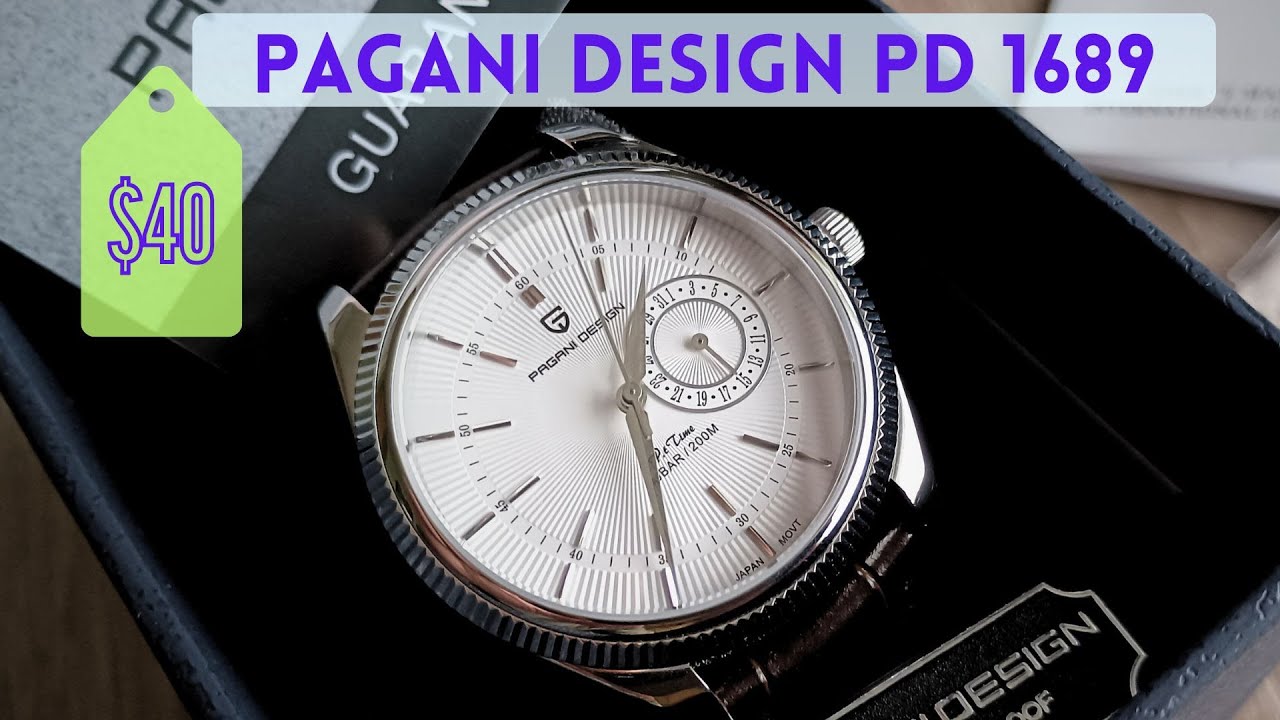 Pagani Design PD 1689 quartz watch that works like a mechanical watch and looks like Rolex Cellini