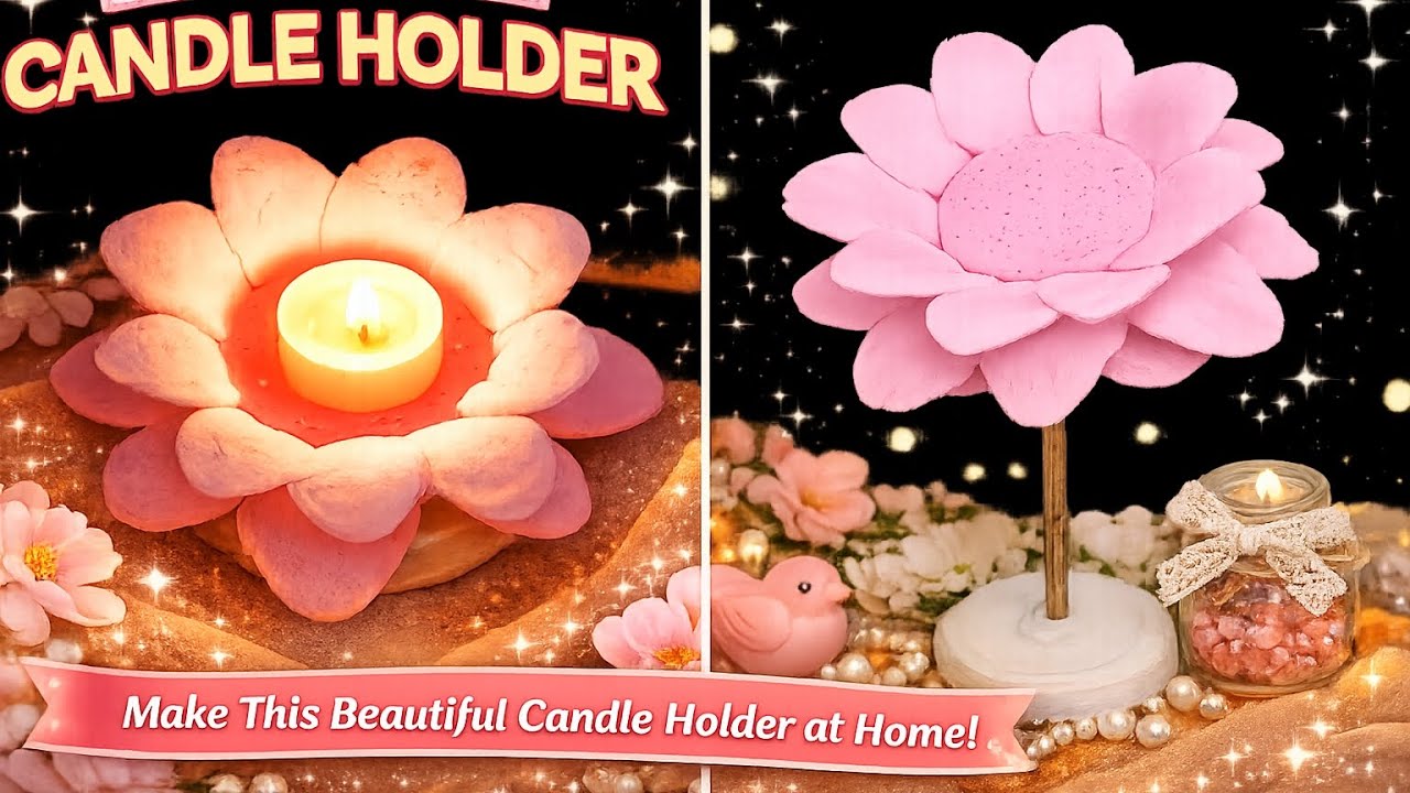 DIY Beautiful Asthetic Candle Holder in budget friendly😯#diy #asthetic #viral #yt #youtube #craft
