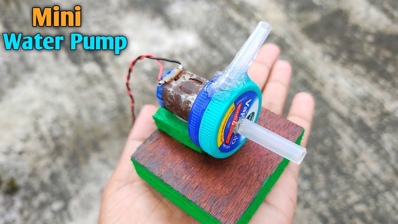 Как сделать водяной насос дома | Мини-водяной насос | Водяной насос с двигателем постоянного тока...
