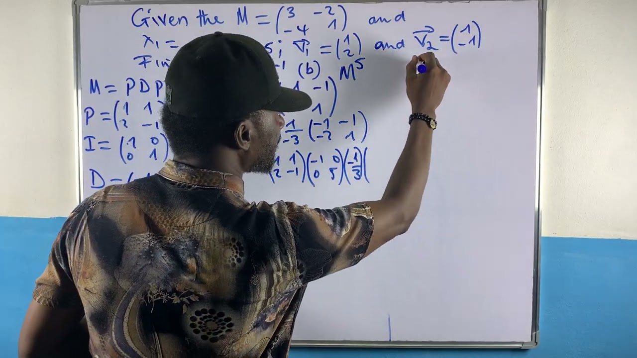 Hello Guys, let's find the PDP-1 matrix and using it to find a matrix raised to a power