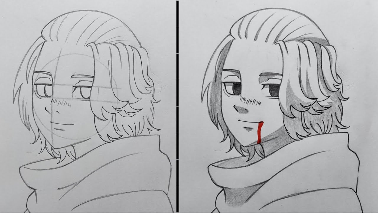 تعلم رسم مايكي من انمي طوكيو ريفنجرز خطوة بخطوة | رسم مايكي