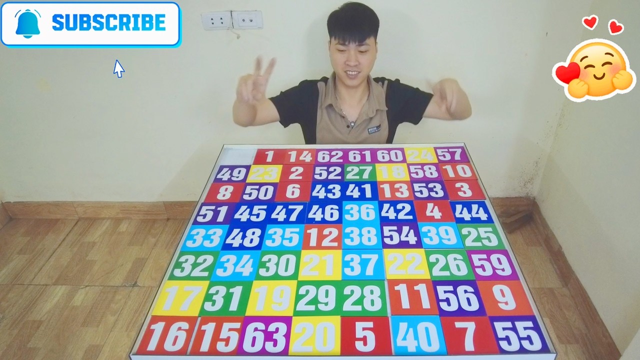 8x8 Color-Coded Number Puzzle Game 🤴🤴 Family Chang Challenges