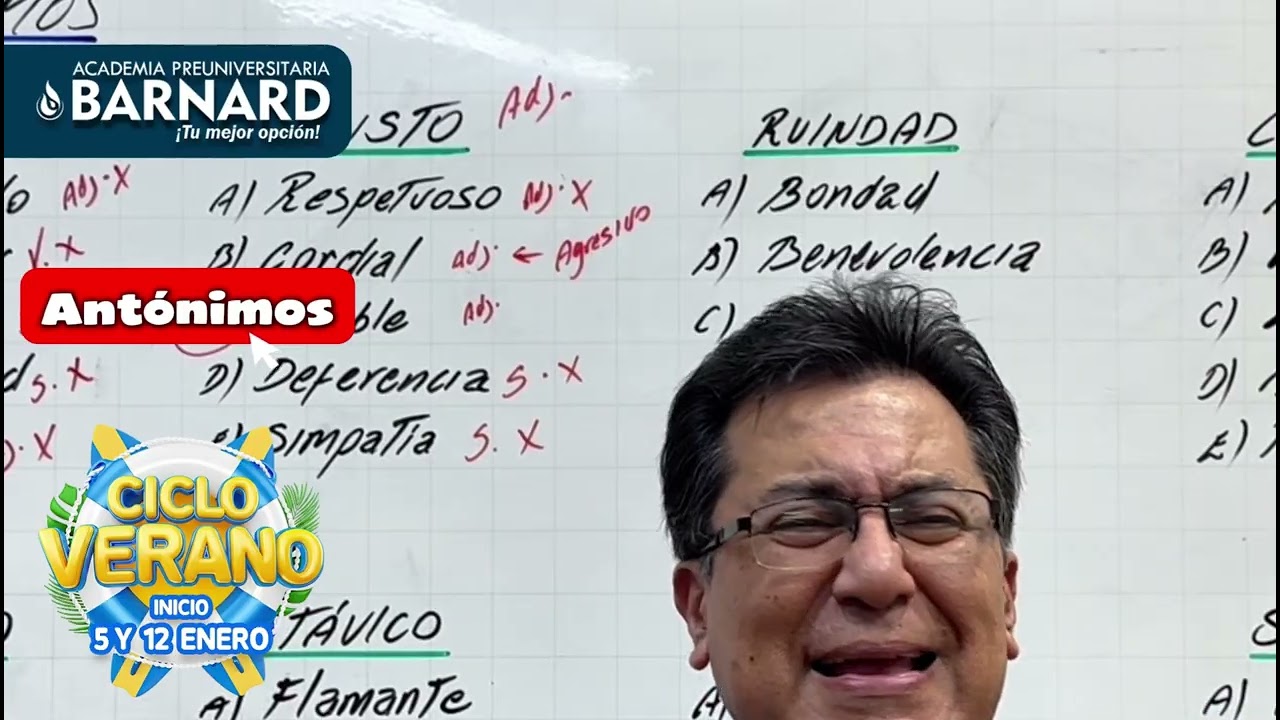 REPASO ANTÓNIMOS - NIVEL PREUNIVERSITARIO