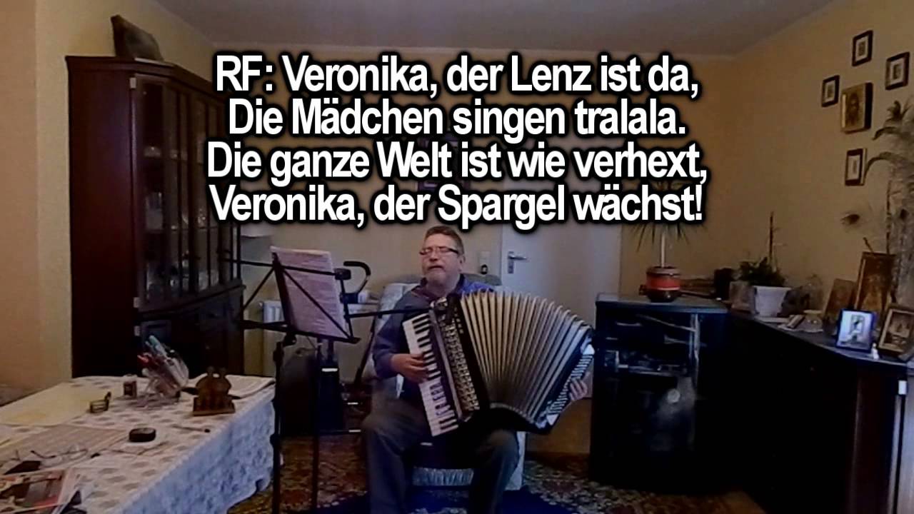 VERONIKA DER LENZ IST DA mit Vokal & Text zum Mitsingen