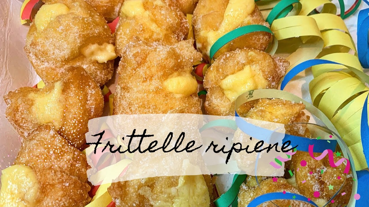Frittelle Dolci Ripiene di Crema Pasticcera - Dolci di Carnevale - Stuffed Pancakes