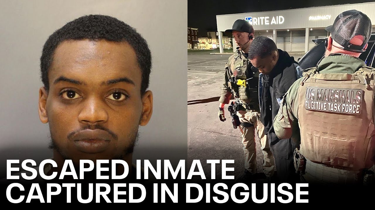 Escaped Philadelphia inmate disguised as woman when captured by US Marshals