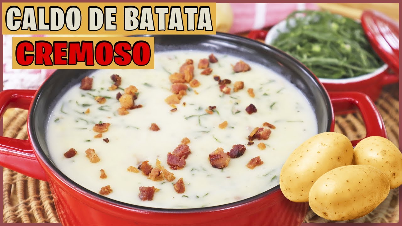 SOPA CREMOSA DE BATATA E BACON I Receitas de Pai
