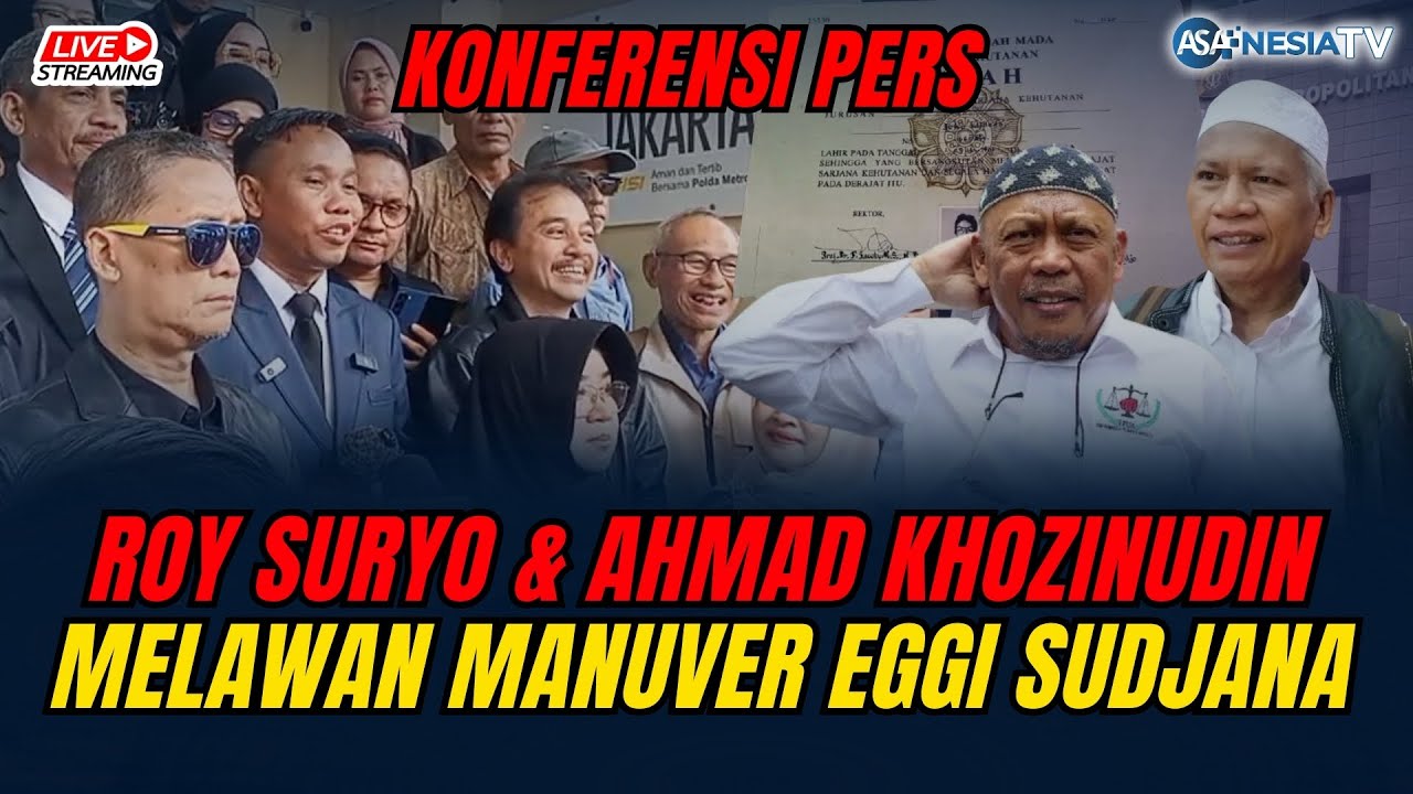 Konferensi Pers Roy Suryo & Ahmad Khozinudin di Polda Metro Jaya Soal Pelaporan Eggi Sudjana