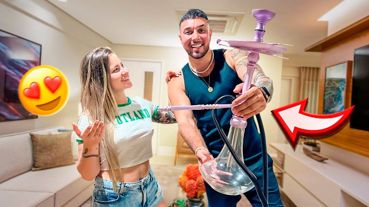 COMPREI O NARGUILÉ MAIS CARO DA LOJA PRO LÉO !!! *ele não espera por essa* 😂😂😂