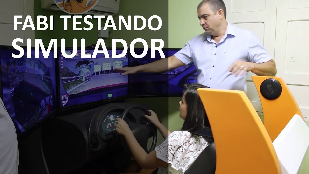 SIMULADOR DE DIREÇÃO - Fabiana faz o teste