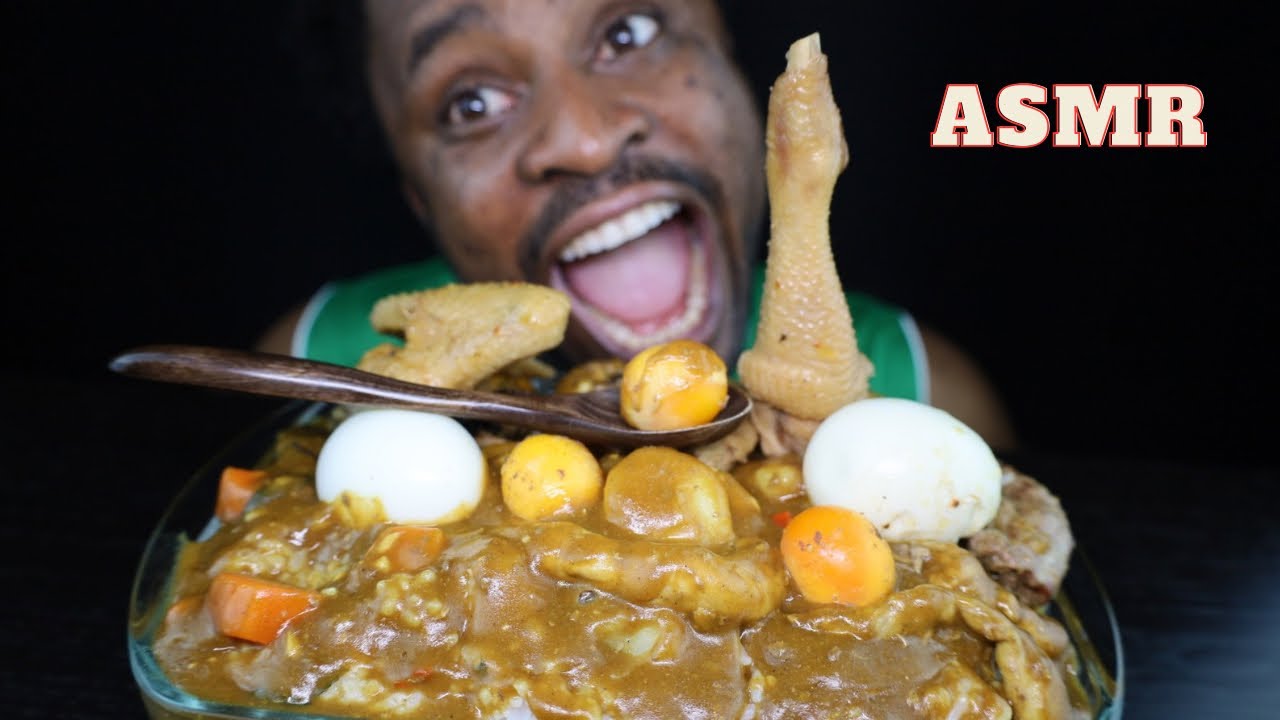 Eating all Parts of Chicken Curry in Japan