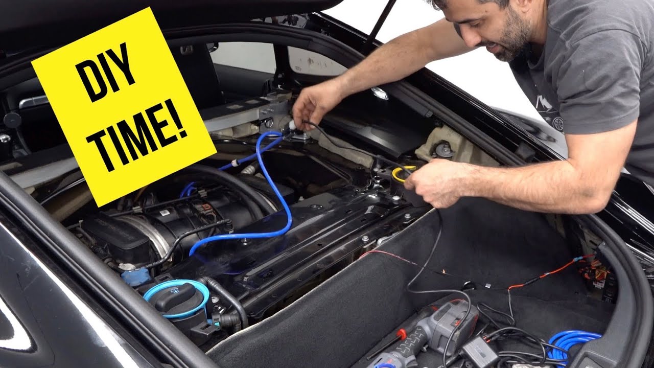You can see the engine! SOUL Valved Exhaust controller (vacuum) install on a 981 Cayman S