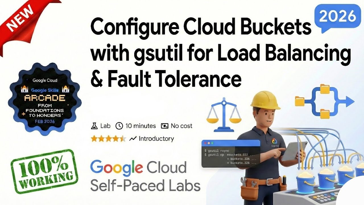 Configure Cloud Buckets with gsutil for Load Balancing & Fault Tolerance | Arcade 2026