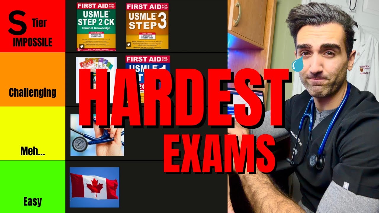 The HARDEST Doctor Exams You'll Ever Need To Take... Medical Exam Tier List (MCAT, USMLE, MCCQE)