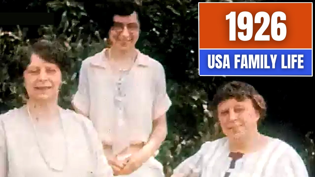 A Curious Glimpse Into American Family Life In 1926 | Colorized & Enhanced Video