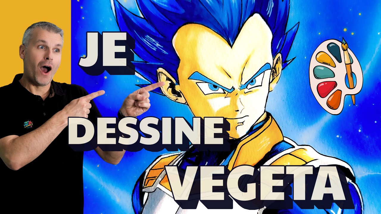 Comment Dessiner VEGETA en Super Saiyan - Les étapes easy